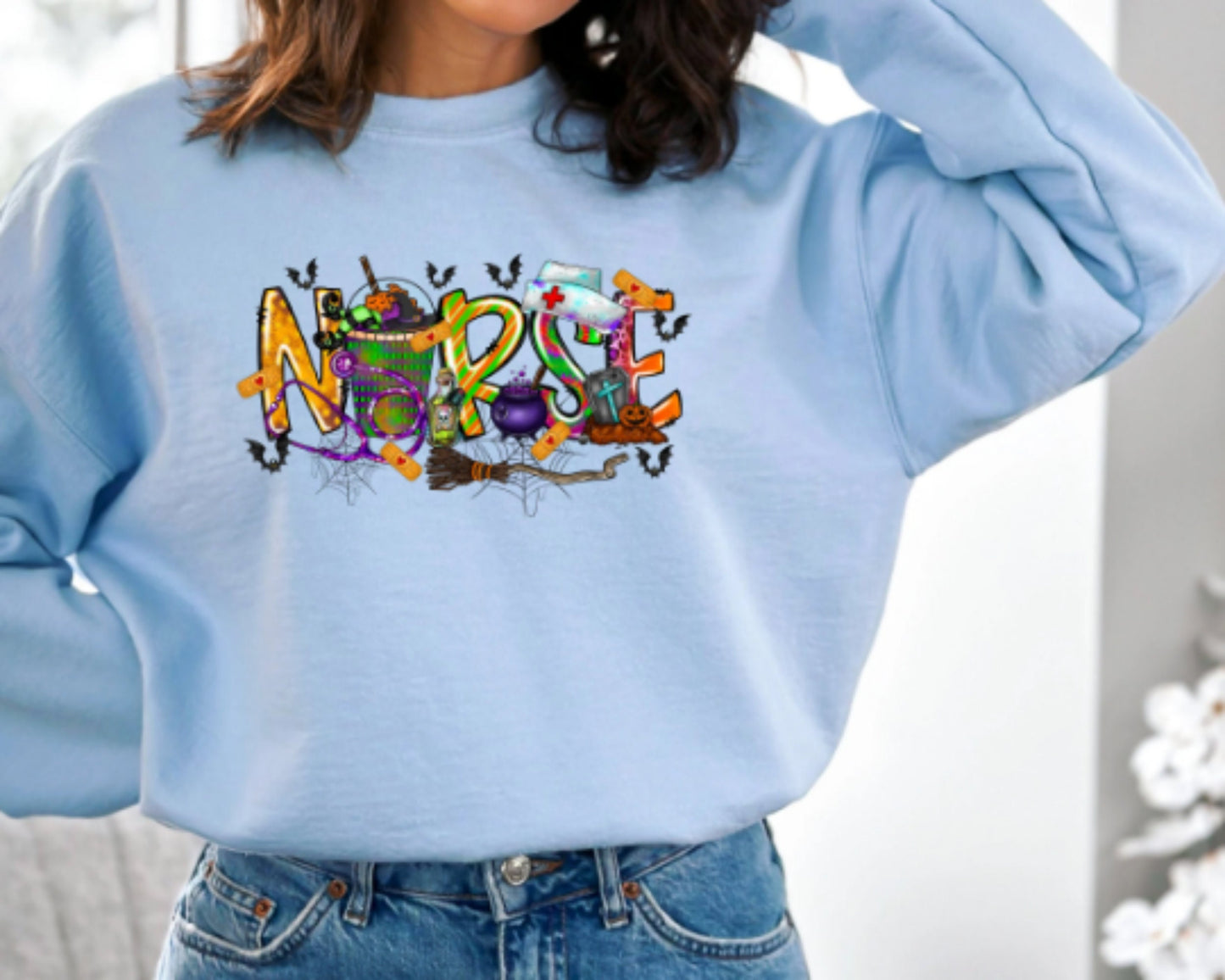 Halloween Nurse Sweatshirt, Halloween Nursing Hoodie, Nurse Fall Sweater, Nurse Halloween, Nursing Hoodie, Gift For Nurse Sweatshirt