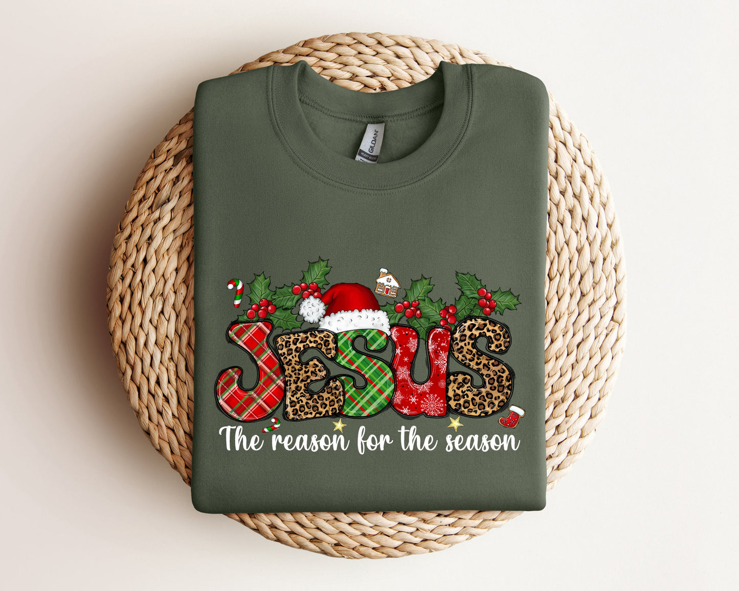 Jesus Is The Reason For The Season Sweatshirt, Christmas Christian Gift, Christmas Jesus Sweater, Religious Christian Christmas Faith Hoodie