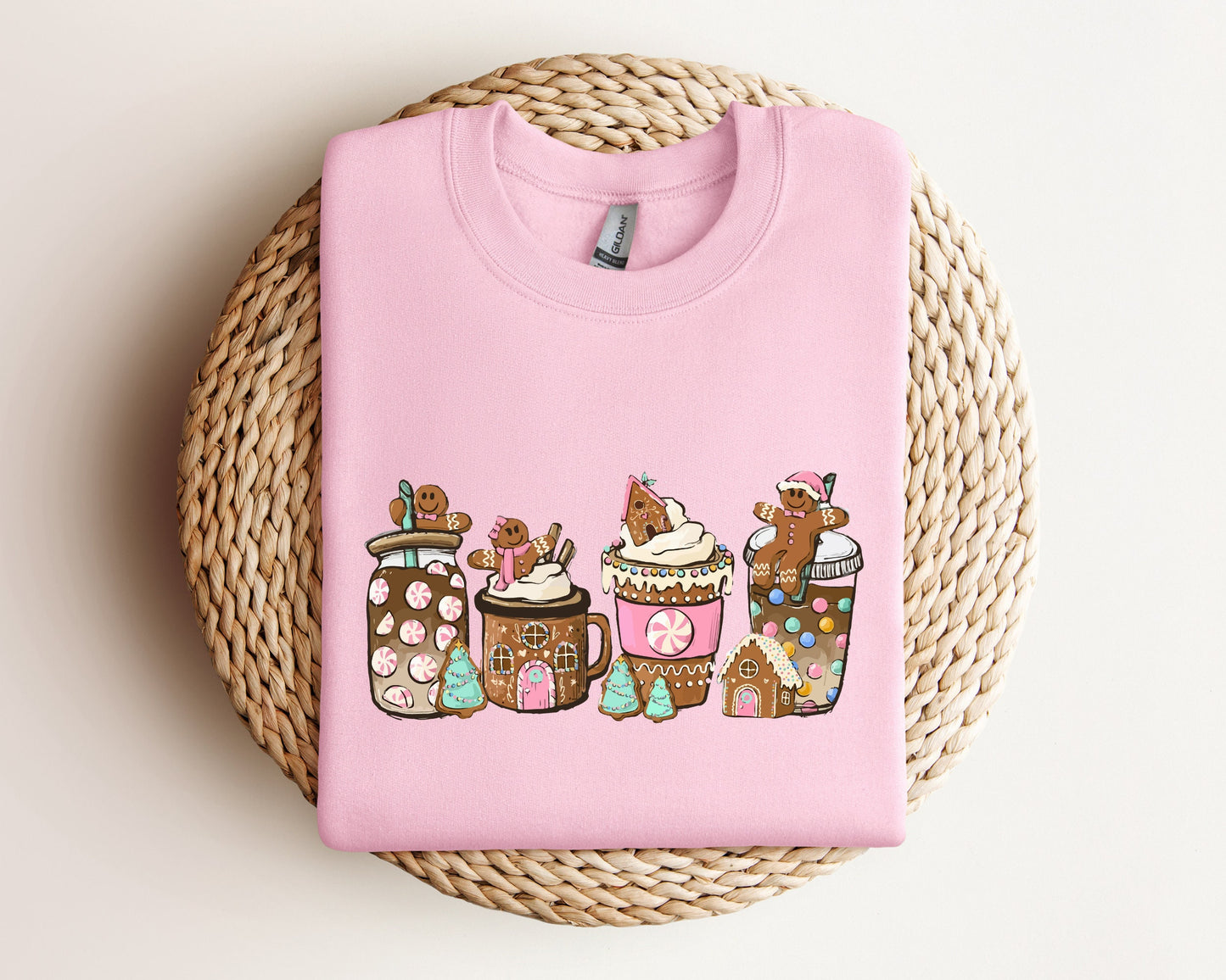 Gingerbread Christmas Coffee Sweatshirt, Christmas Coffee Sweater, Halloween Holiday Hoodie, Xmas Sweatshirt, Coffee Lover Gift Crewneck