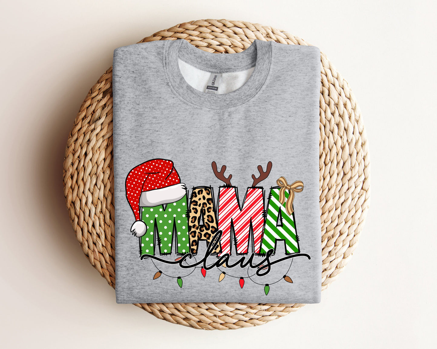 Mama Claus Sweatshirt, Christmas Sweater For Mom, Women's Holiday Hoodie, Merry Christmas Sweater, Christmas Holiday Gift For Mom Crewneck