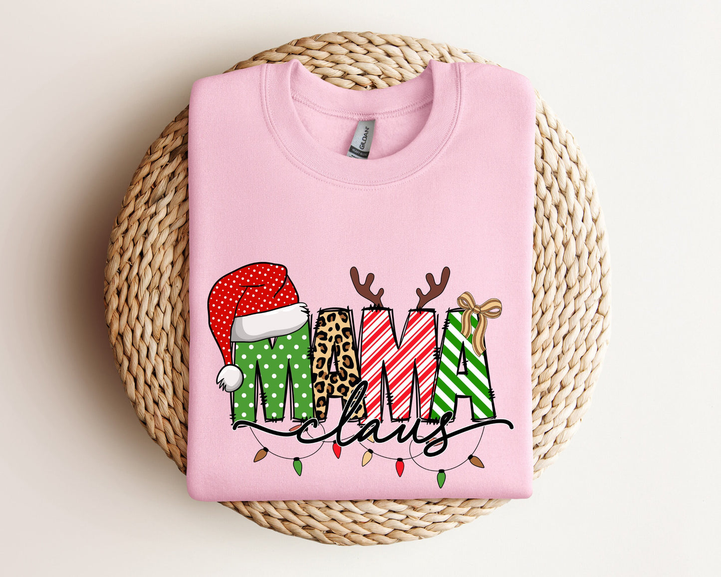 Mama Claus Sweatshirt, Christmas Sweater For Mom, Women's Holiday Hoodie, Merry Christmas Sweater, Christmas Holiday Gift For Mom Crewneck