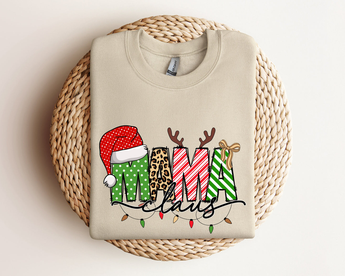 Mama Claus Sweatshirt, Christmas Sweater For Mom, Women's Holiday Hoodie, Merry Christmas Sweater, Christmas Holiday Gift For Mom Crewneck