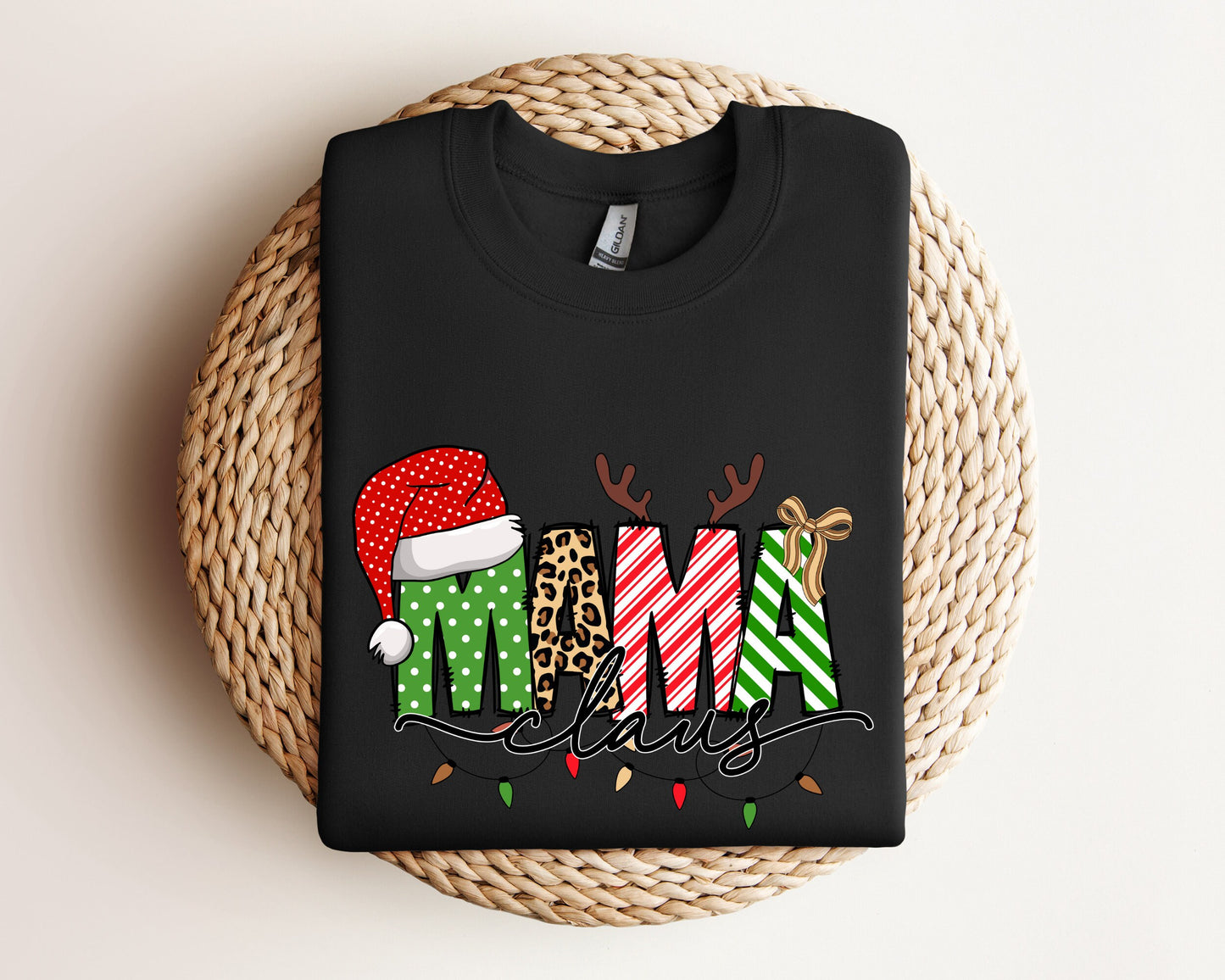Mama Claus Sweatshirt, Christmas Sweater For Mom, Women's Holiday Hoodie, Merry Christmas Sweater, Christmas Holiday Gift For Mom Crewneck