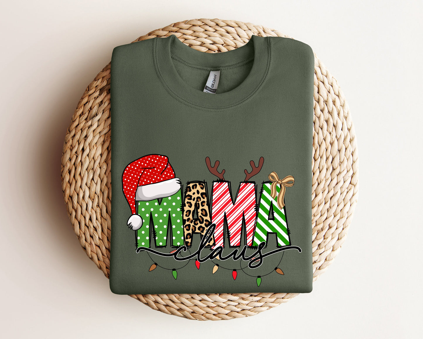 Mama Claus Sweatshirt, Christmas Sweater For Mom, Women's Holiday Hoodie, Merry Christmas Sweater, Christmas Holiday Gift For Mom Crewneck