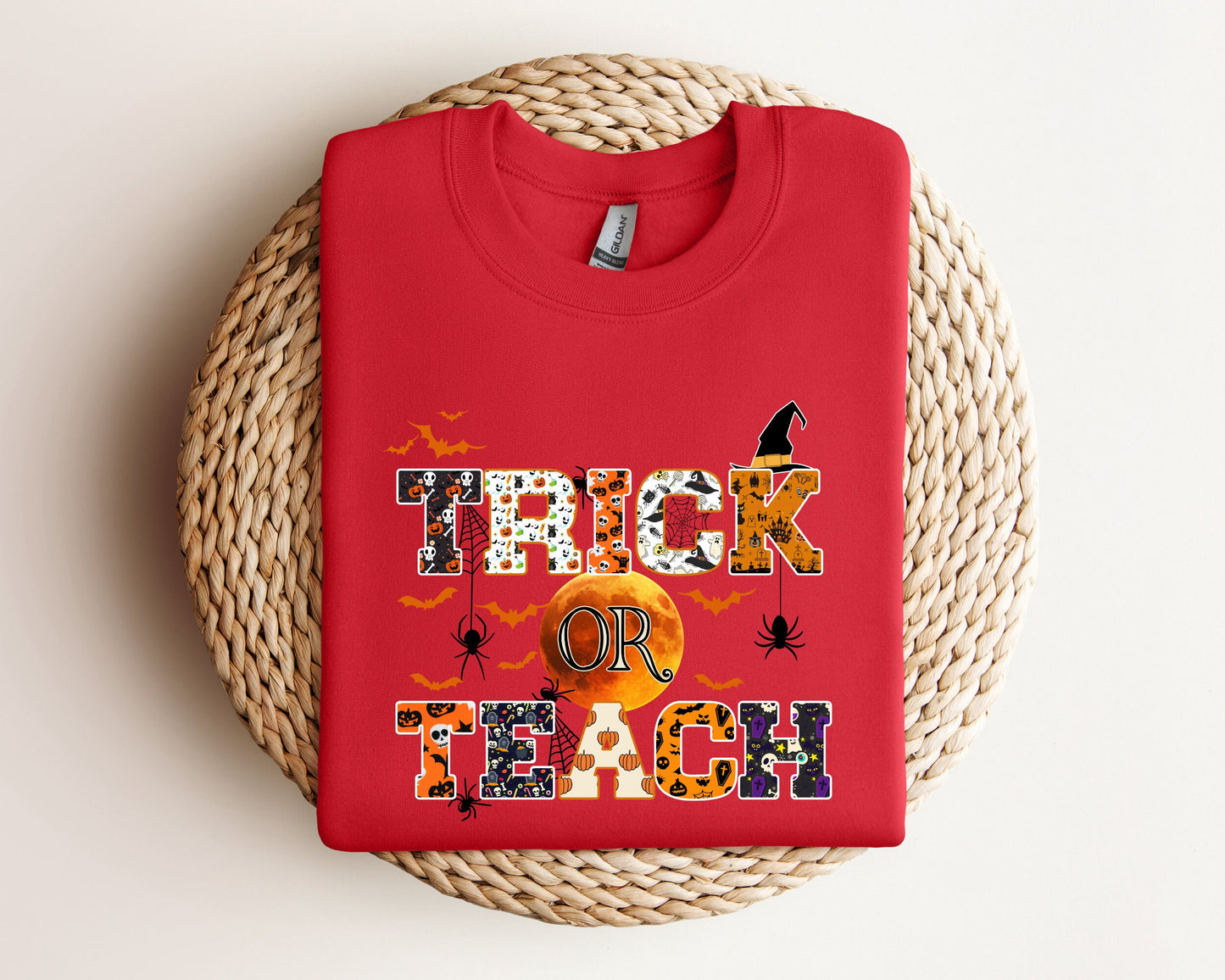 Trick or Teach Sweater, Halloween Teacher Sweatshirt, Spooky Teacher Gift, Funny Halloween, Fall Teacher Hoodie, Teacher Gift Sweatshirt