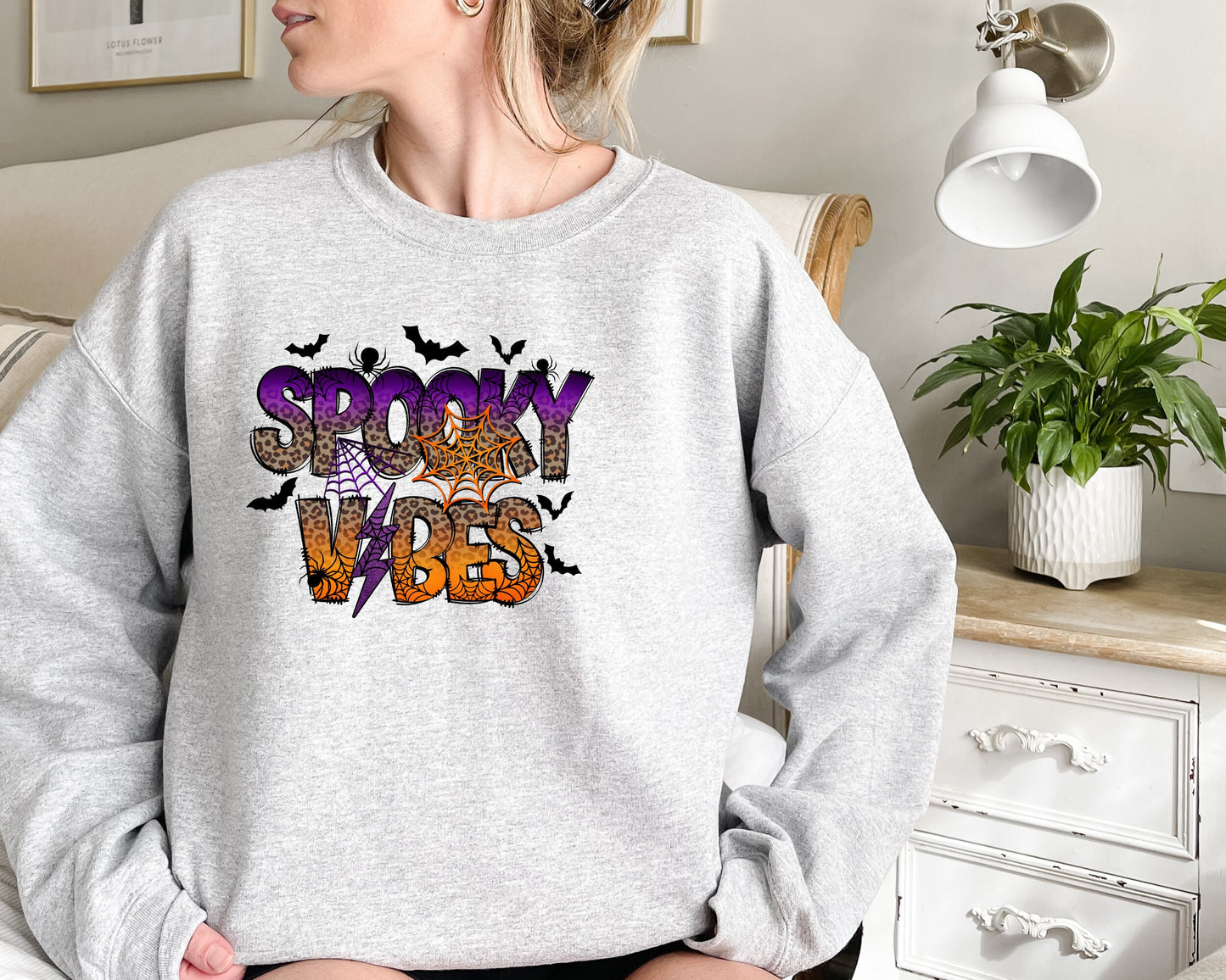 Spooky Vibes Sweatshirt, Halloween Sweater, Spooky Season Hoodie, Halloween Hoodie, Horror Hoodie, Cute Ghost Sweater, Funny Halloween Gift