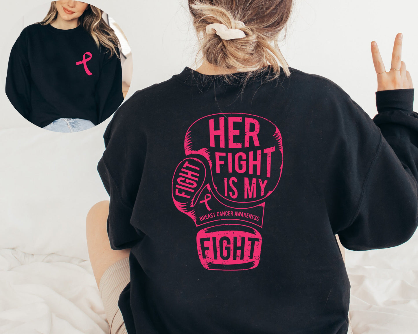 Breast Cancer Sweatshirt, Cancer Awareness Sweater, Breast Cancer Hoodie, Warrior Hoodie, Cancer Fighter Support Team Sweater,Fighter Hoodie