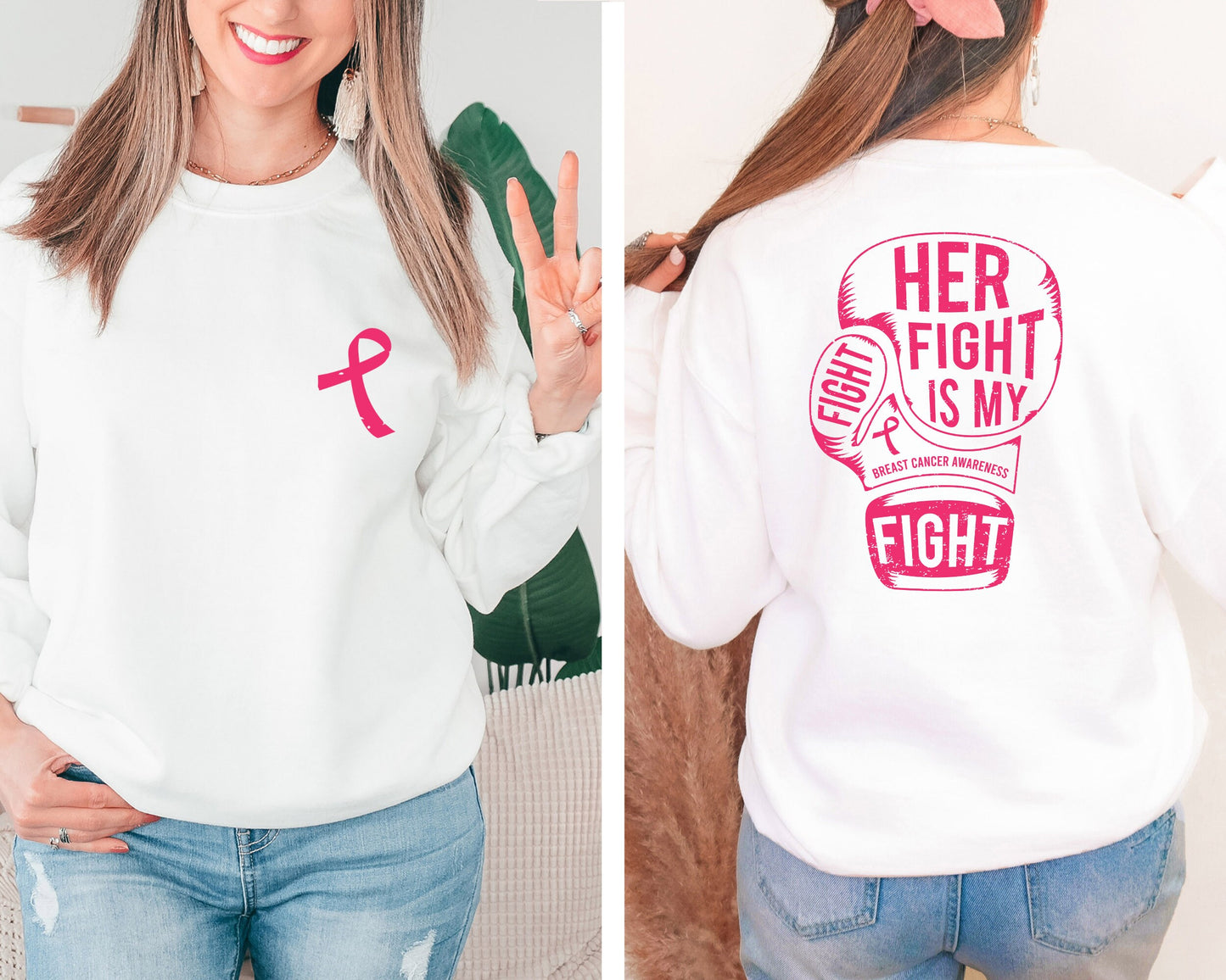 Breast Cancer Sweatshirt, Cancer Awareness Sweater, Breast Cancer Hoodie, Warrior Hoodie, Cancer Fighter Support Team Sweater,Fighter Hoodie