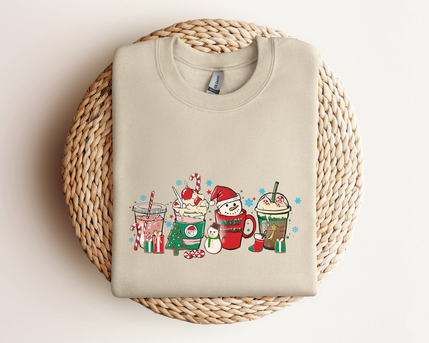 Christmas Coffee Sweatshirt, Christmas Sweatshirt, Coffee Lover Sweater, Christmas Gift, Coffee Lover Gift, Santa Sweater, Merry And Bright