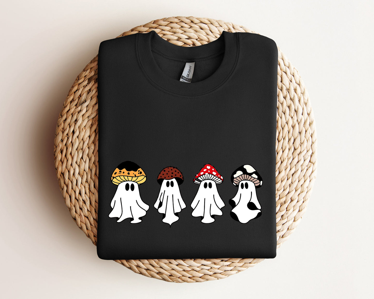 Ghost Mushroom Sweatshirt, Halloween Sweatshirt, Magic Mushroom Sweatshirt, Spooky Season Sweater, Halloween Hoodie, Funny Ghost Sweater