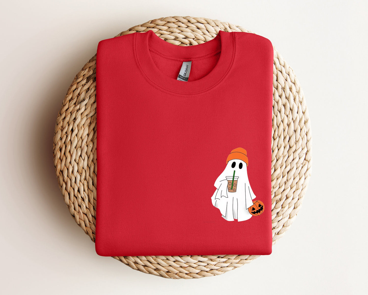 Cute Ghost Drinking Coffee Sweatshirt, Ghost Ice Coffee Hoodie, Spooky Season, Fall Coffee Lover Hoodie, Halloween Party Hoodie, Fall Hoodie