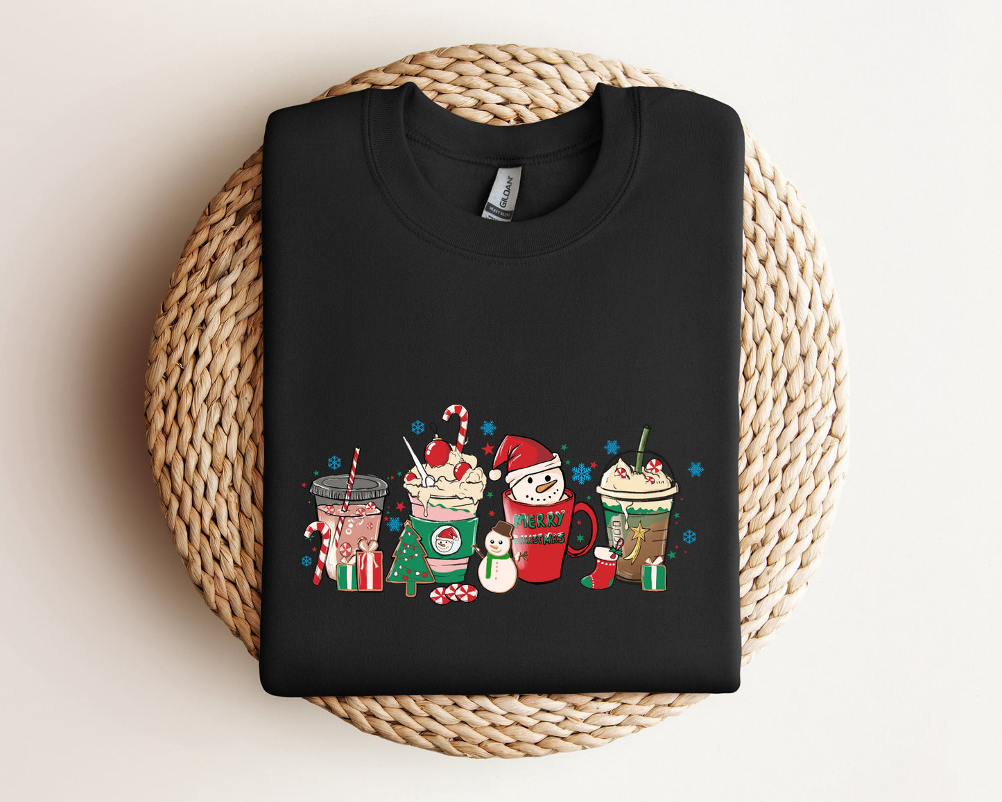Christmas Coffee Sweatshirt, Christmas Sweatshirt, Coffee Lover Sweater, Christmas Gift, Coffee Lover Gift, Santa Sweater, Merry And Bright