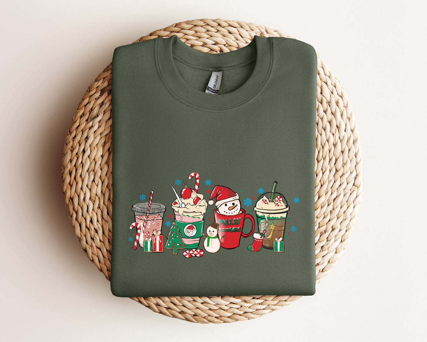 Christmas Coffee Sweatshirt, Christmas Sweatshirt, Coffee Lover Sweater, Christmas Gift, Coffee Lover Gift, Santa Sweater, Merry And Bright