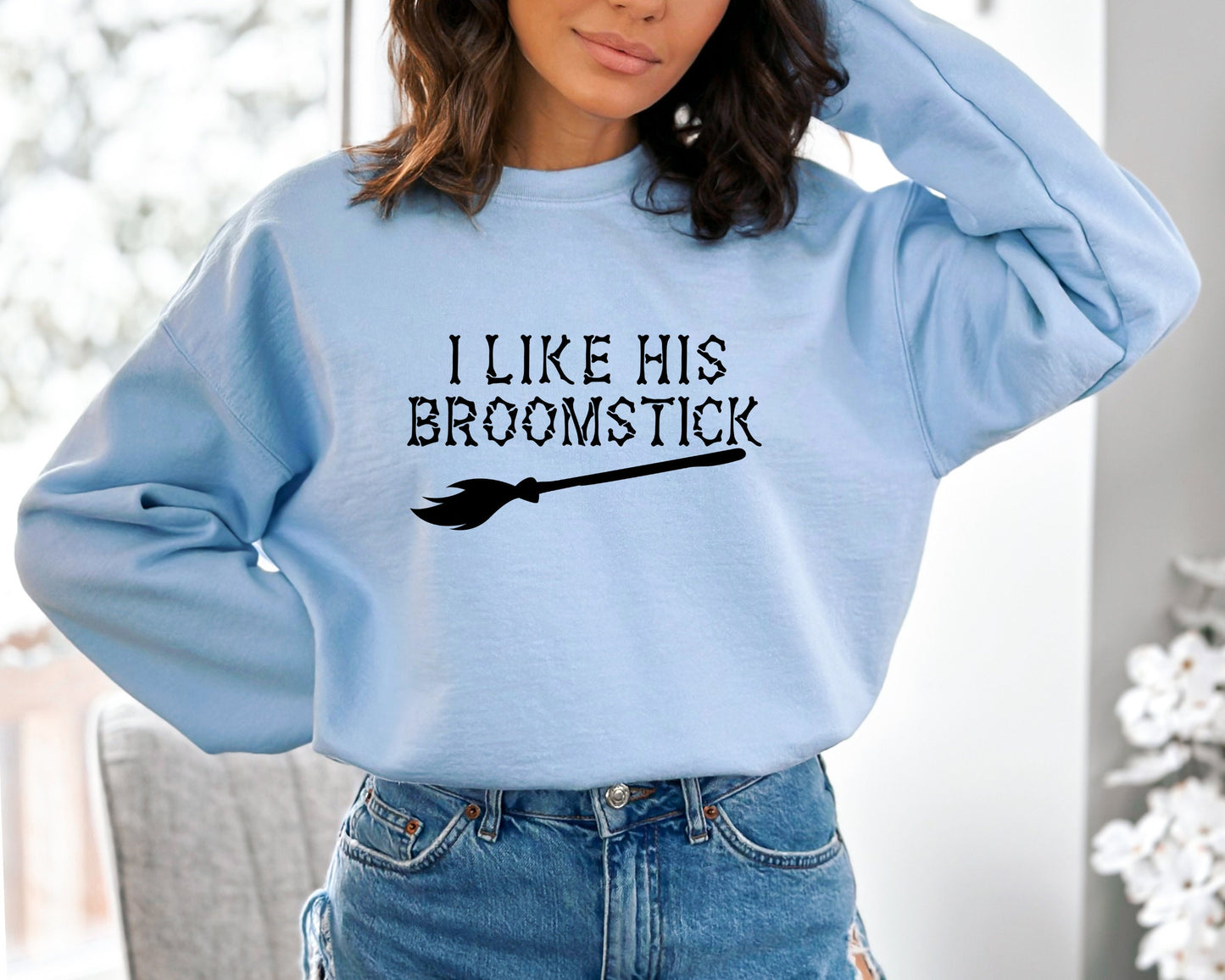 Couples Halloween Sweatshirt, Trick or Treating Parents Matching Hoodie, Halloween Party Sweater, Halloween Sweatshirt Broomsticks Pumpkins