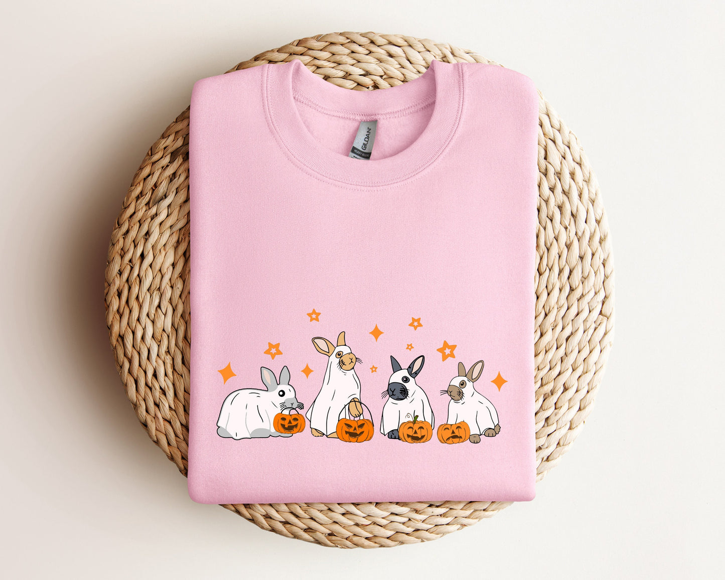 Cute Rabbit Ghost Halloween Sweatshirt, Ghost Bunny Sweater, Halloween Vibes Hoodie, Spooky Season, Spooky Rabbit Sweater, Halloween Gift