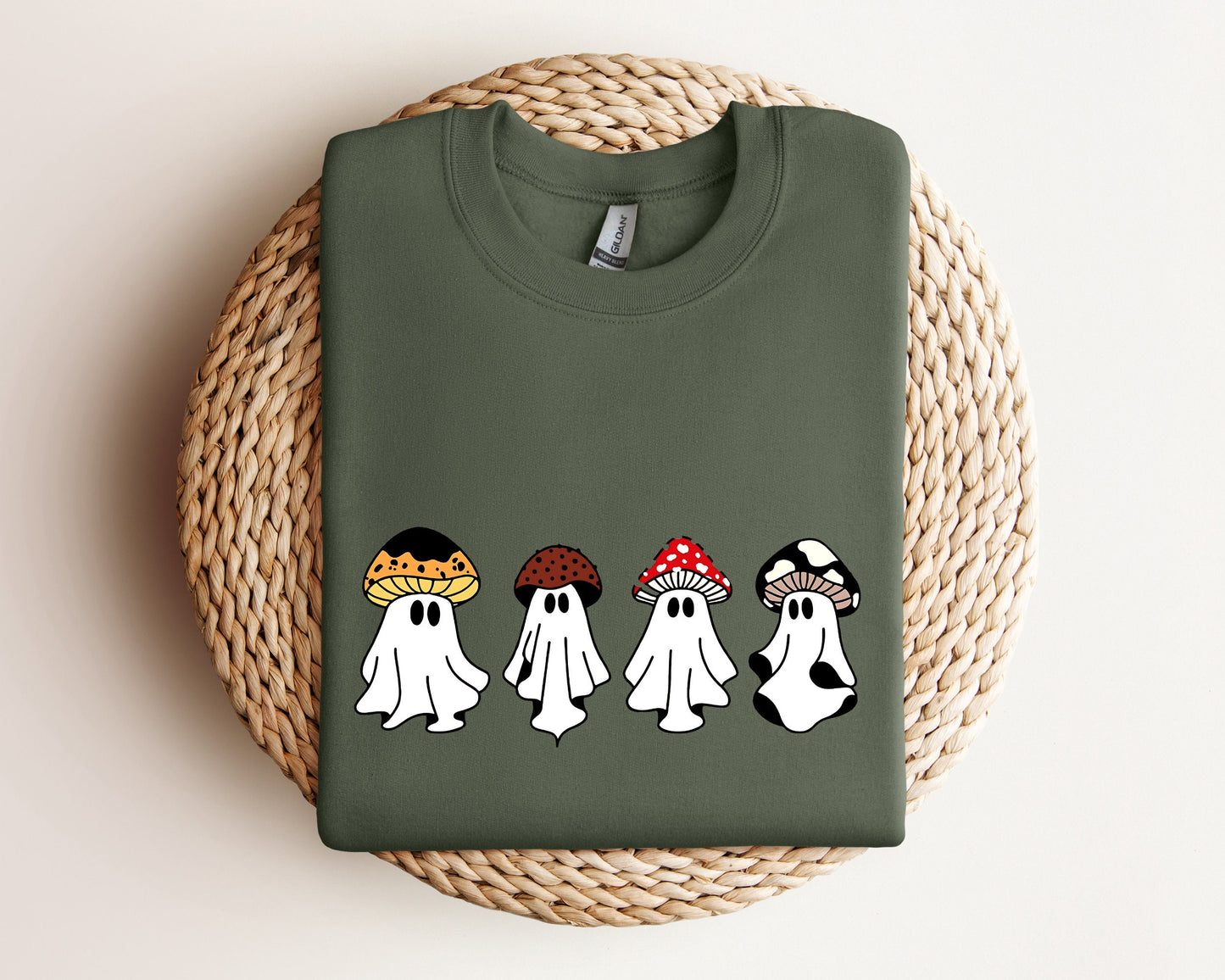 Ghost Mushroom Sweatshirt, Halloween Sweatshirt, Magic Mushroom Sweatshirt, Spooky Season Sweater, Halloween Hoodie, Funny Ghost Sweater