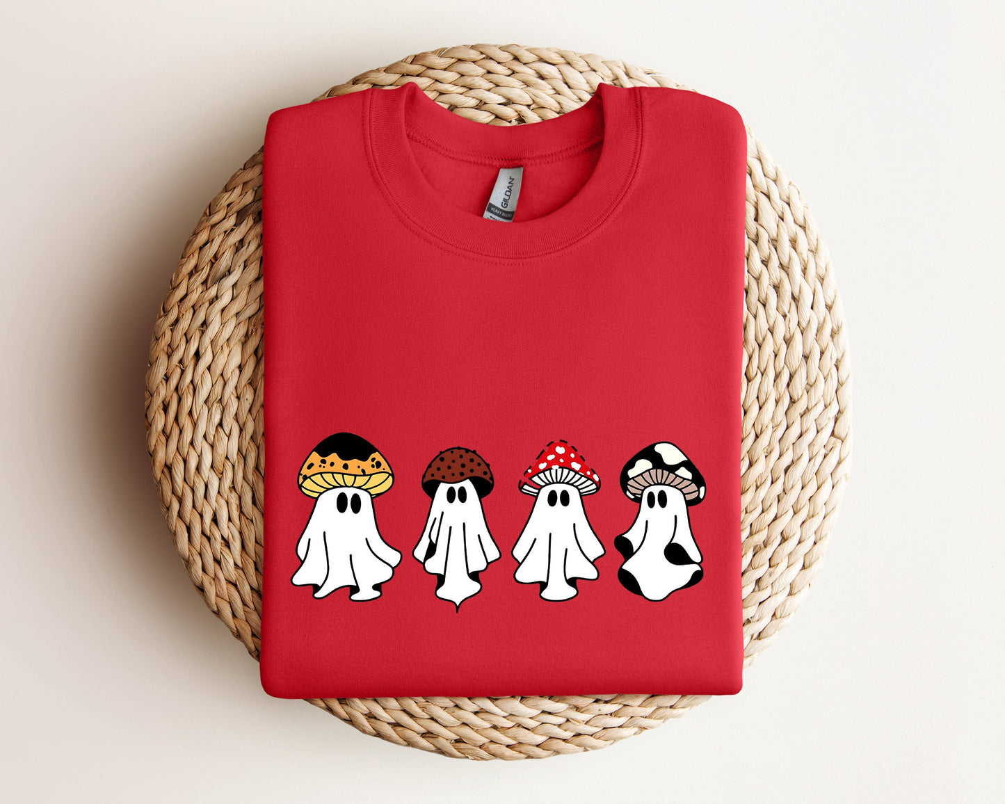 Ghost Mushroom Sweatshirt, Halloween Sweatshirt, Magic Mushroom Sweatshirt, Spooky Season Sweater, Halloween Hoodie, Funny Ghost Sweater