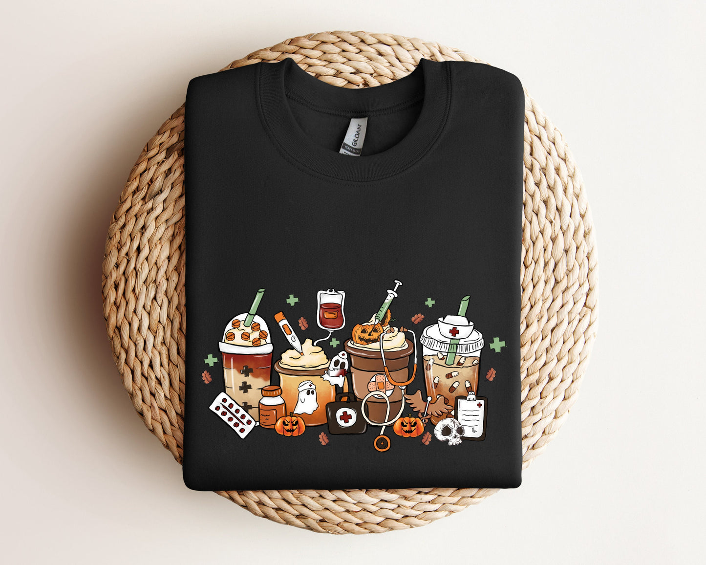 Fall Nurse Sweatshirt, Coffee Nurse Sweatshirt, Fall Sweatshirt for Coffee Lover Gift, Nurse Sweatshirt, Fall Nurse Hoodie, Coffee Nurse