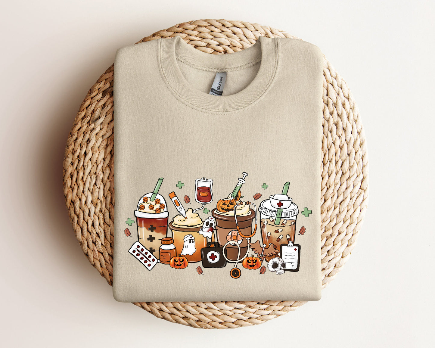 Fall Nurse Sweatshirt, Coffee Nurse Sweatshirt, Fall Sweatshirt for Coffee Lover Gift, Nurse Sweatshirt, Fall Nurse Hoodie, Coffee Nurse