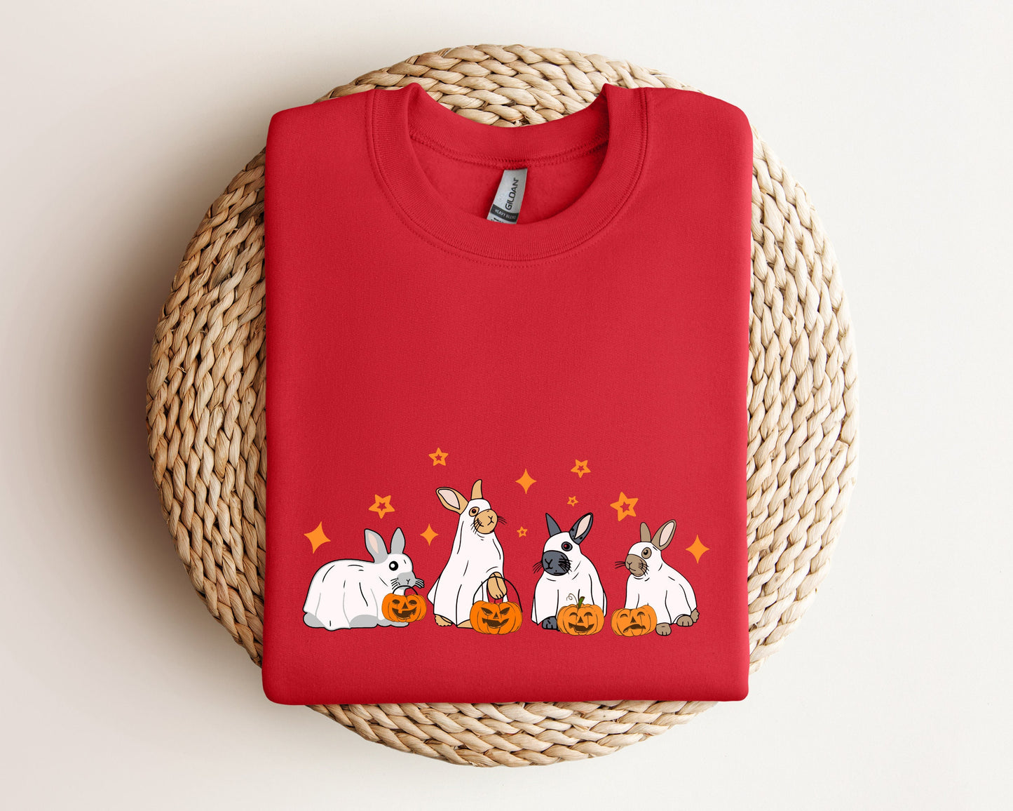 Cute Rabbit Ghost Halloween Sweatshirt, Ghost Bunny Sweater, Halloween Vibes Hoodie, Spooky Season, Spooky Rabbit Sweater, Halloween Gift