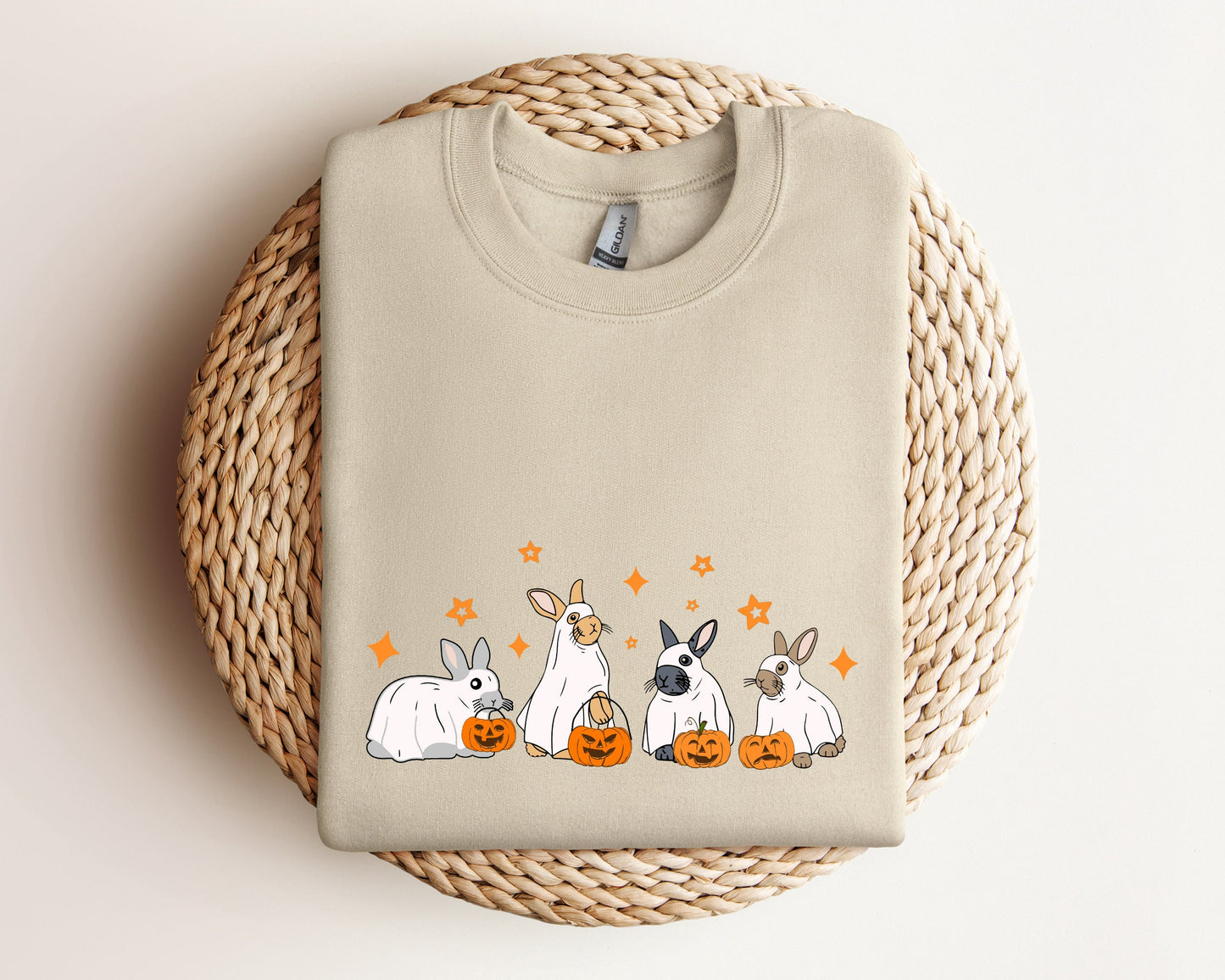 Cute Rabbit Ghost Halloween Sweatshirt, Ghost Bunny Sweater, Halloween Vibes Hoodie, Spooky Season, Spooky Rabbit Sweater, Halloween Gift