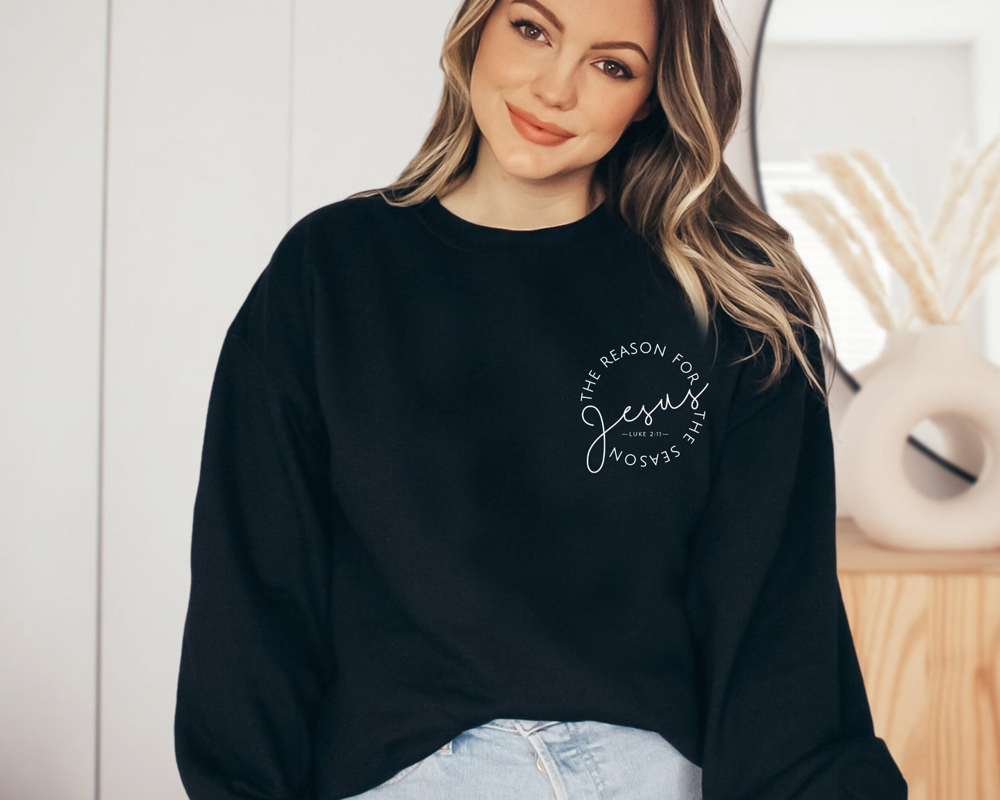 Christmas Jesus Sweatshirt, Jesus Is The Reason For The Season Sweater, Christmas Christian Gift, Religious Christian Christmas Faith Hoodie