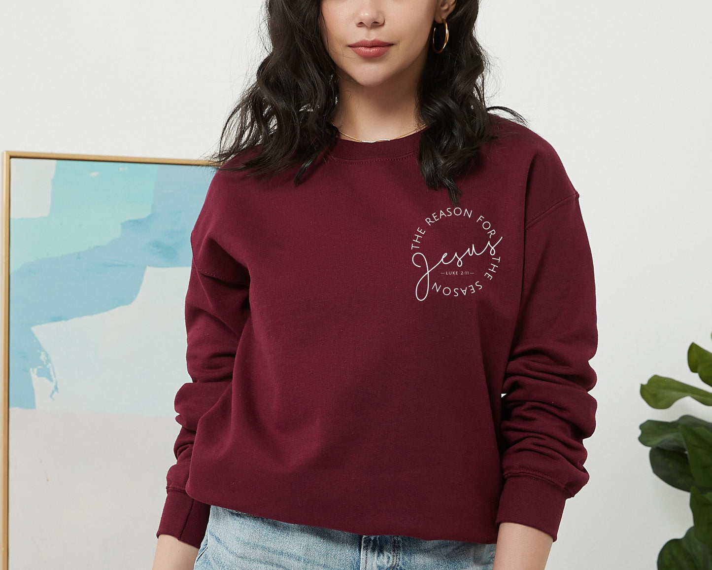 Christmas Jesus Sweatshirt, Jesus Is The Reason For The Season Sweater, Christmas Christian Gift, Religious Christian Christmas Faith Hoodie