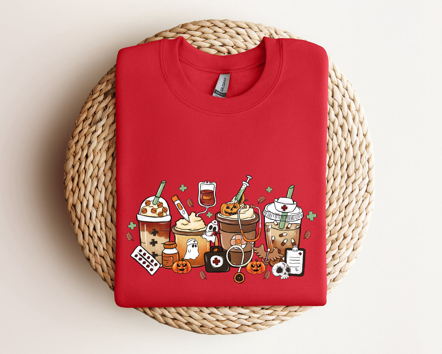 Fall Nurse Sweatshirt, Coffee Nurse Sweatshirt, Fall Sweatshirt for Coffee Lover Gift, Nurse Sweatshirt, Fall Nurse Hoodie, Coffee Nurse