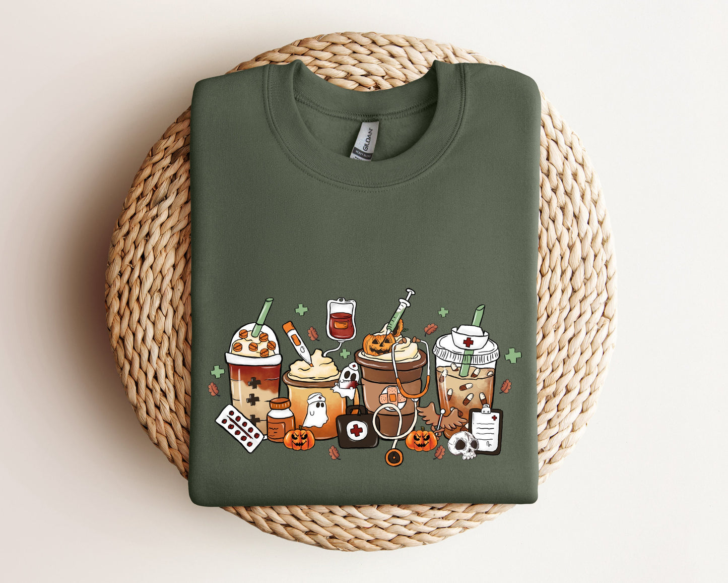 Fall Nurse Sweatshirt, Coffee Nurse Sweatshirt, Fall Sweatshirt for Coffee Lover Gift, Nurse Sweatshirt, Fall Nurse Hoodie, Coffee Nurse