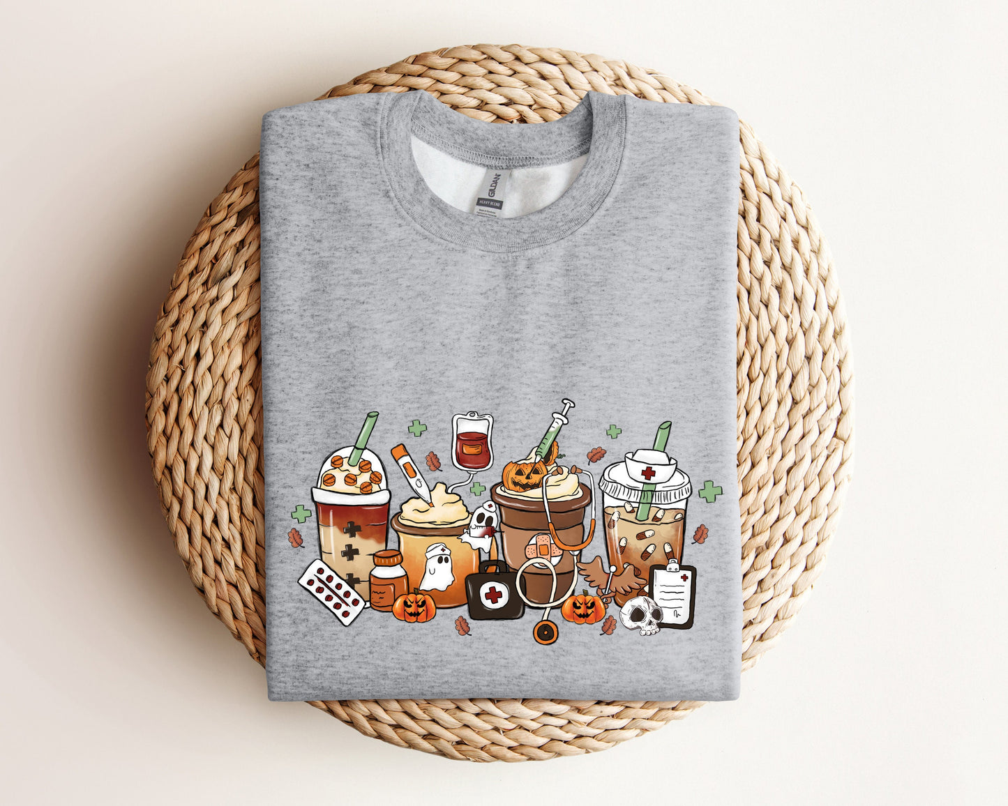 Fall Nurse Sweatshirt, Coffee Nurse Sweatshirt, Fall Sweatshirt for Coffee Lover Gift, Nurse Sweatshirt, Fall Nurse Hoodie, Coffee Nurse