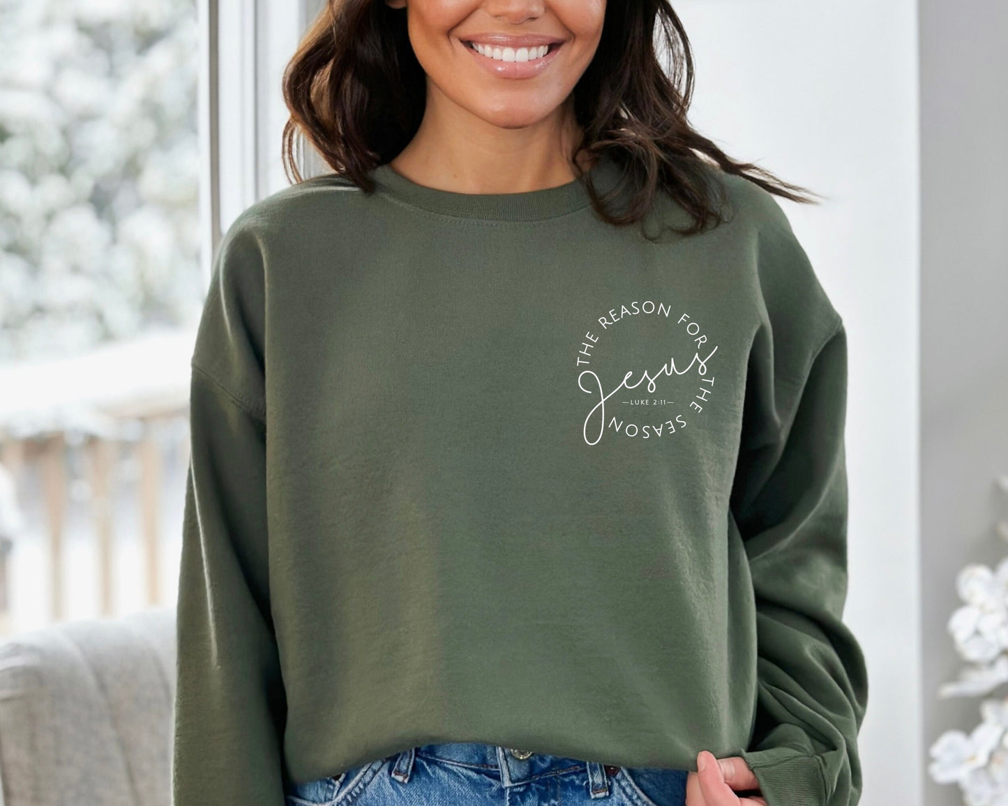 Christmas Jesus Sweatshirt, Jesus Is The Reason For The Season Sweater, Christmas Christian Gift, Religious Christian Christmas Faith Hoodie