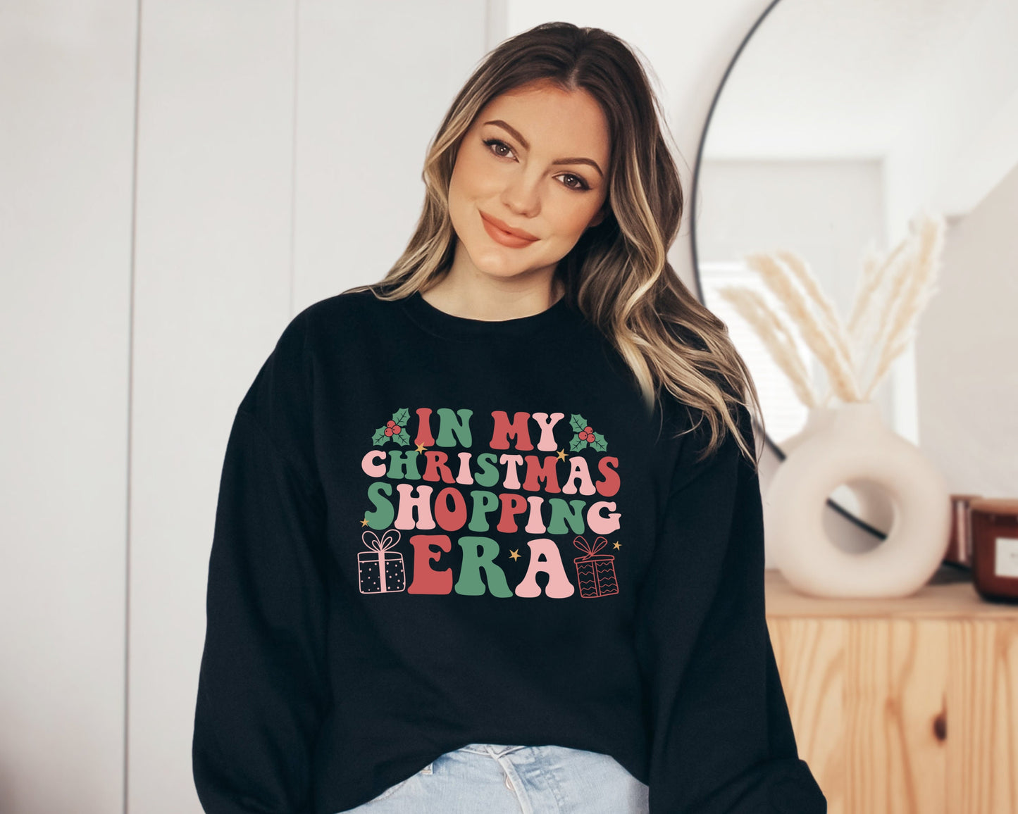 In My Christmas Shopping Era Sweatshirt, Christmas Vibes, Merry Christmas Gift, Christmas Party Sweater, Holiday Hoodie, Christmas Sweater