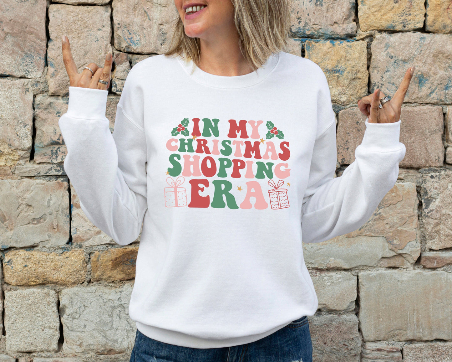 In My Christmas Shopping Era Sweatshirt, Christmas Vibes, Merry Christmas Gift, Christmas Party Sweater, Holiday Hoodie, Christmas Sweater