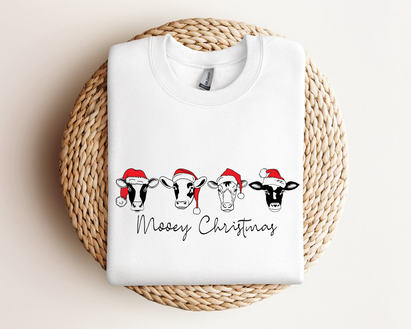 Сute Christmas Cows Sweatshirt, Mooey Christmas Sweater, Funny Christmas Cow Hoodie, Christmas Heifer Sweater, Highland Cow Sweatshirt