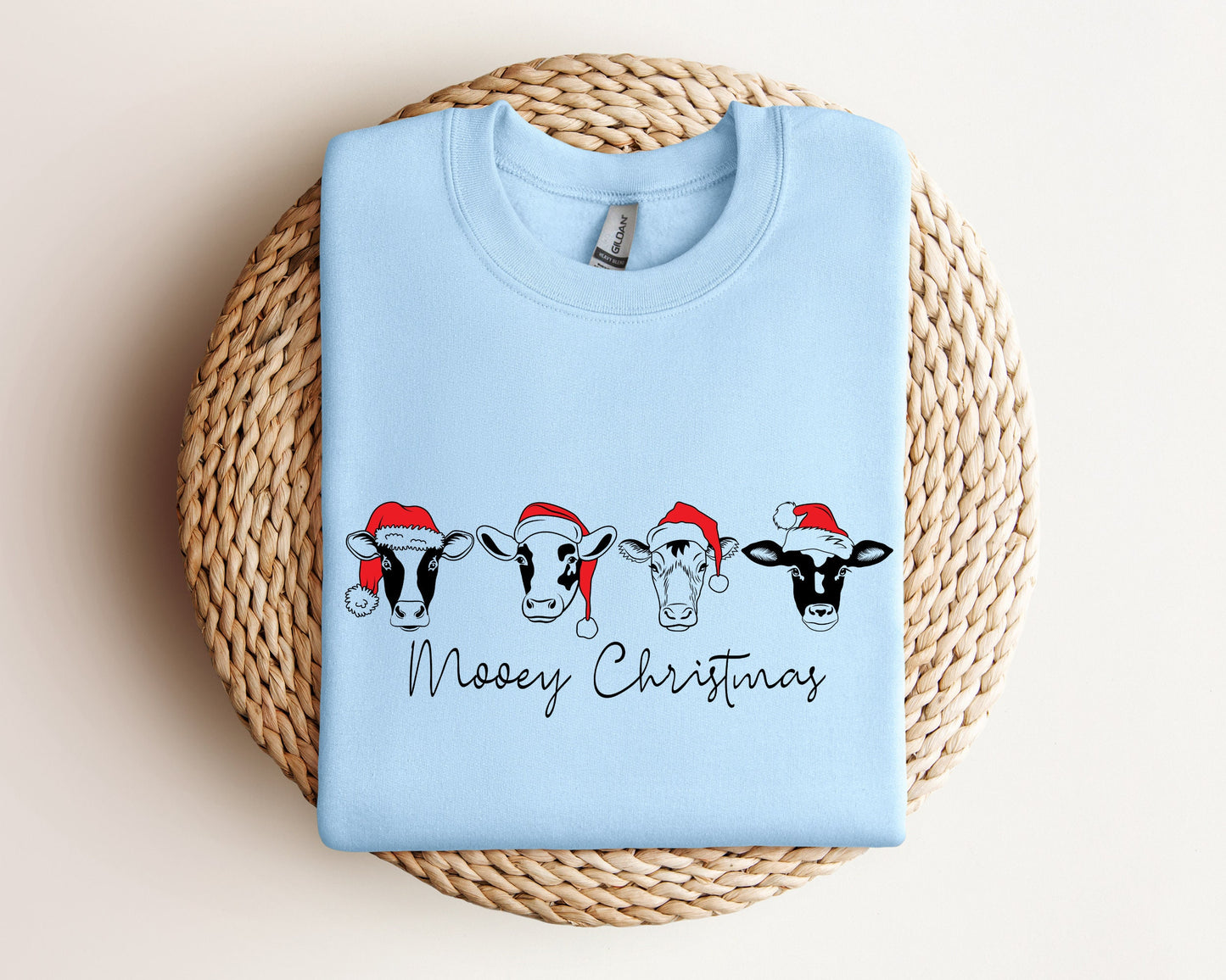 Сute Christmas Cows Sweatshirt, Mooey Christmas Sweater, Funny Christmas Cow Hoodie, Christmas Heifer Sweater, Highland Cow Sweatshirt