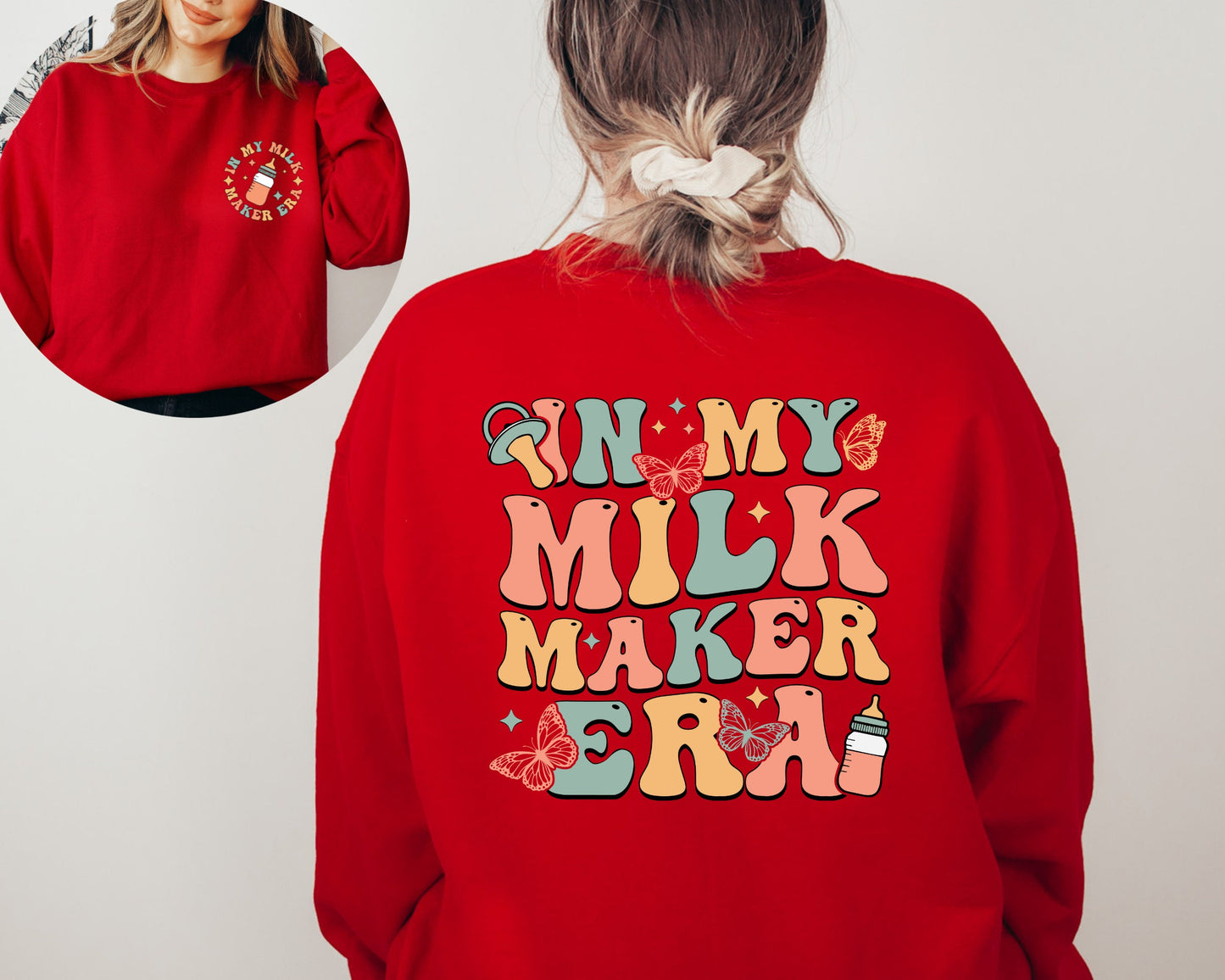 In My Milk Maker Era Sweatshirt, Breastfeeding Hoodie, New Mom Gift, Breastfed Milestone, Breast Feeding Mom Gift, Extended Breastfeeding