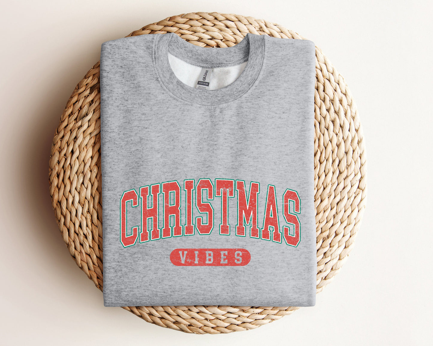 Retro Christmas Vibes Sweatshirt, Womens Christmas Sweatshirt, Holiday Sweater, Cute Christmas Sweatshirt, Christmas Gift, Winter Crewneck