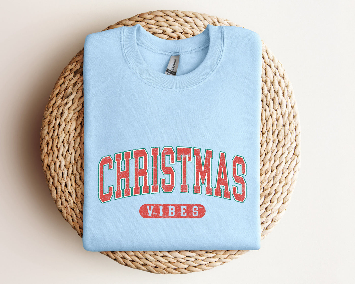 Retro Christmas Vibes Sweatshirt, Womens Christmas Sweatshirt, Holiday Sweater, Cute Christmas Sweatshirt, Christmas Gift, Winter Crewneck