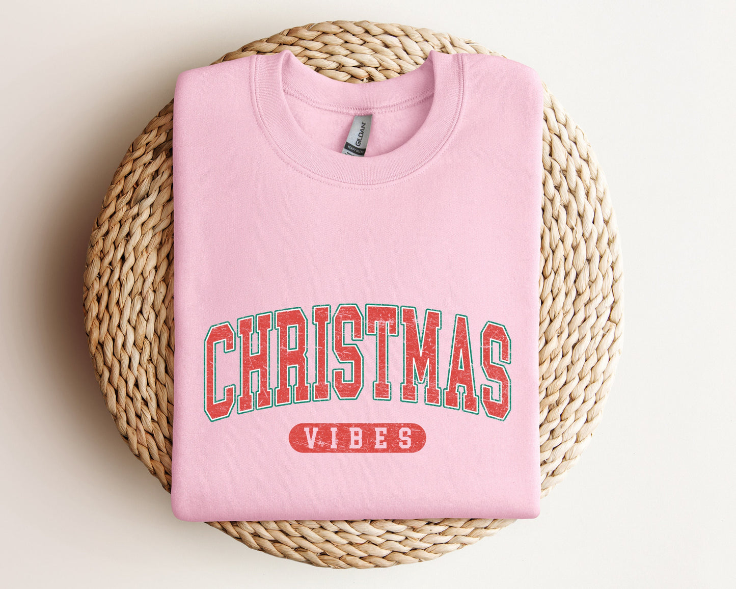 Retro Christmas Vibes Sweatshirt, Womens Christmas Sweatshirt, Holiday Sweater, Cute Christmas Sweatshirt, Christmas Gift, Winter Crewneck