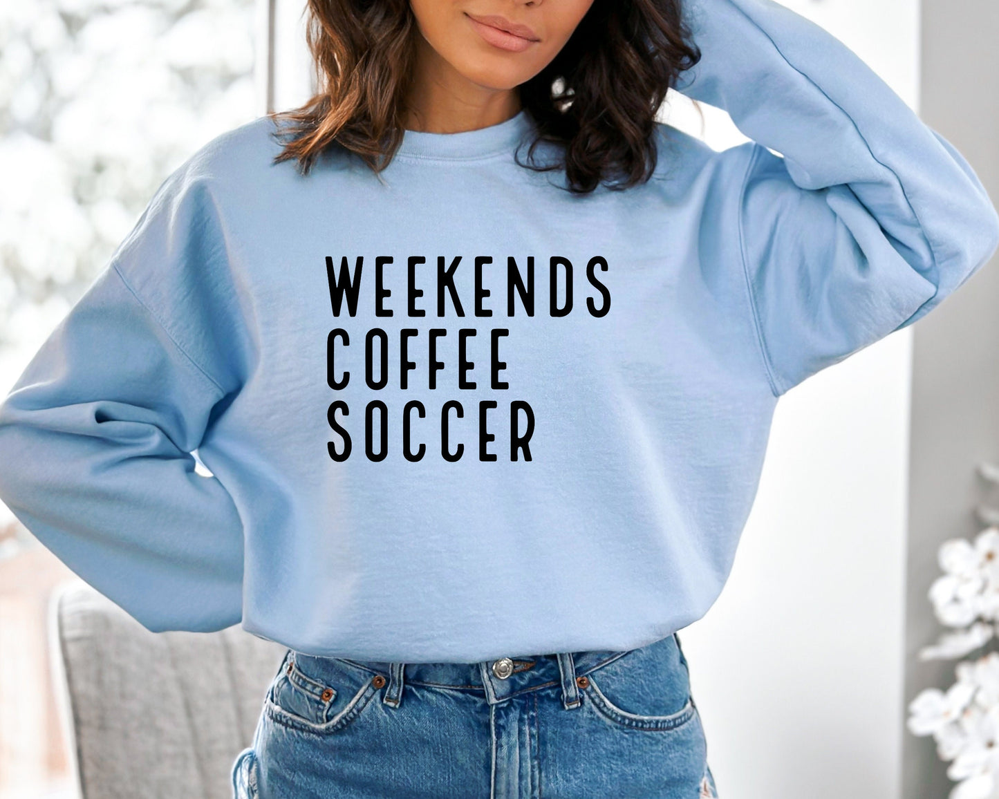 Weekend Coffee Soccer Sweatshirt, Soccer Hoodie, Soccer Mom Sweatshirt, Sweatshirt for Women, Game Day Sweatshirt