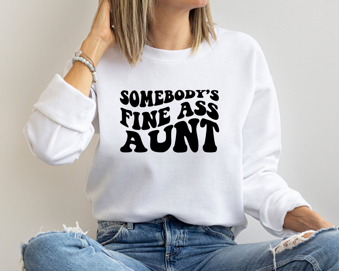 Somebody's Fine Ass Baby Aunt Sweatshirt, Baby Auntie Sweatshirt, Funny Auntie Hoodie, Gift for Aunt Hoodie, Baby Shower Gift Aunt Sweater