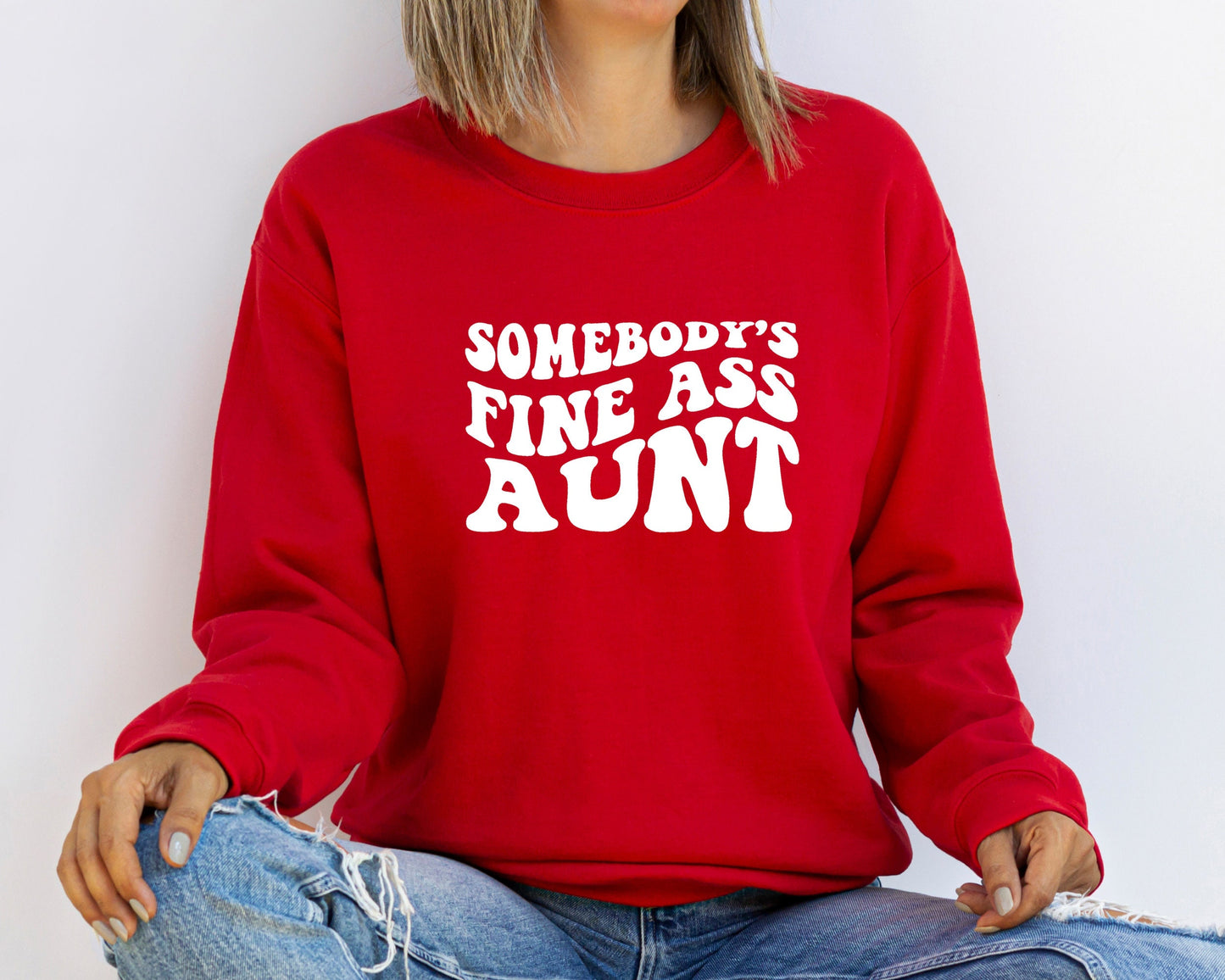 Somebody's Fine Ass Baby Aunt Sweatshirt, Baby Auntie Sweatshirt, Funny Auntie Hoodie, Gift for Aunt Hoodie, Baby Shower Gift Aunt Sweater
