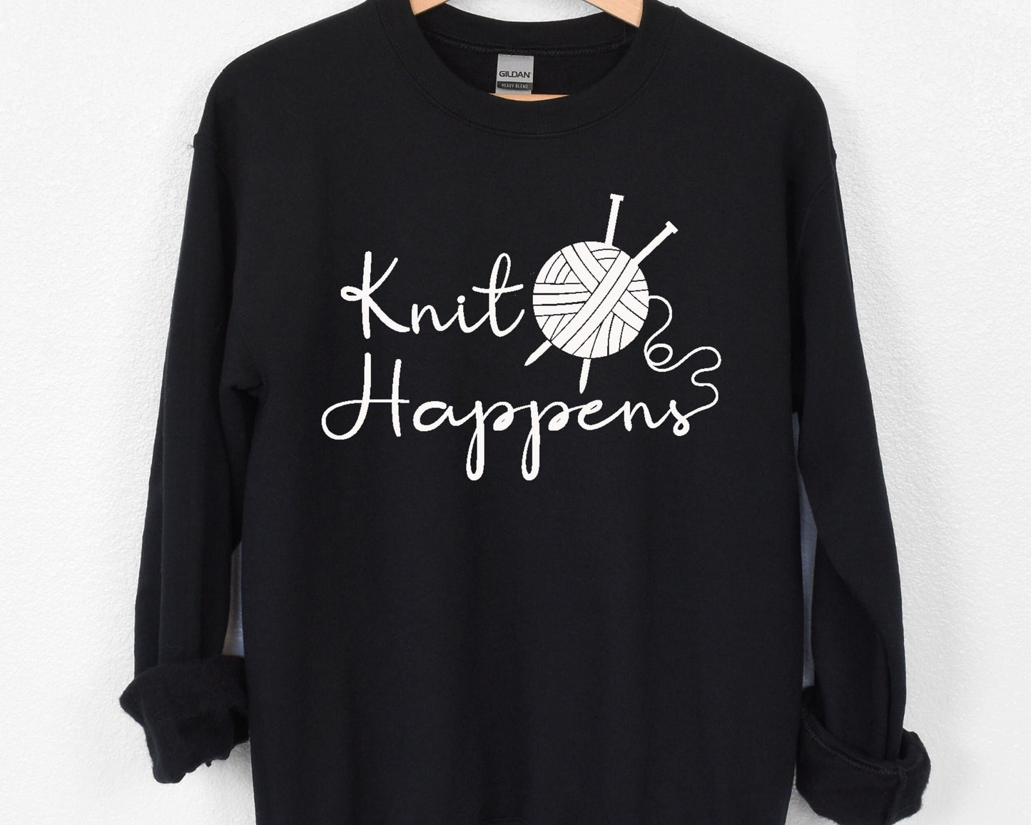 Knit Happens Sweater,Funny Sweatshirt,Grandma Knitting Sweatshirt, Gift For Grandma, Knitting Lover, Knitting Gift,Gifts for Moms Sweater