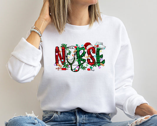 Christmas Nursing Sweatshirt and Hoodie, Nursing School T Shirt, Nurse Christmas Shirt, Christmas Shirt, 2023 Christmas,Nurse Gift for Woman