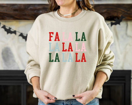 Fa La La La La - Christmas Sweatshirt, Holiday Sweatshirt, Fun Christmas Shirt, Women's Holiday Hoodie, Men's Holiday Shirt, Funny Sweater