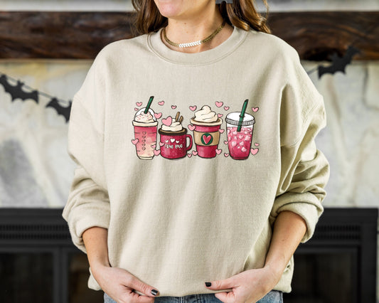 True love Sweatshirt, Love you Latte Sweatshirt, Valentine's Day Sweatshirt, Valentine's Day Shirt, Latte Hoodie, Love Coffee Sweater,