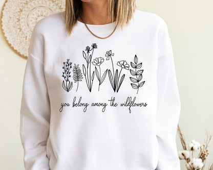 Flower Sweatshirt, Gift for Valentine's Day Flower Sweatshirt, Mothers Day Gift, Gift for Mom, Gift for Grandmother,Girlfriend Flower Hoodie