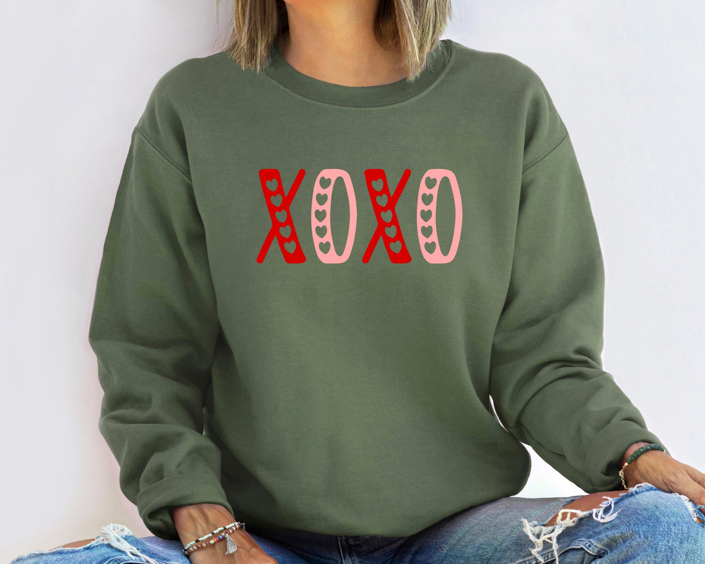 XOXO, Valentine's Day Sweatshirt, Love Sweatshirt, Women's Sweatshirt, Fun Valentine Sweatshirt, Men's Sweatshirt, Galentine's Day Hoodie