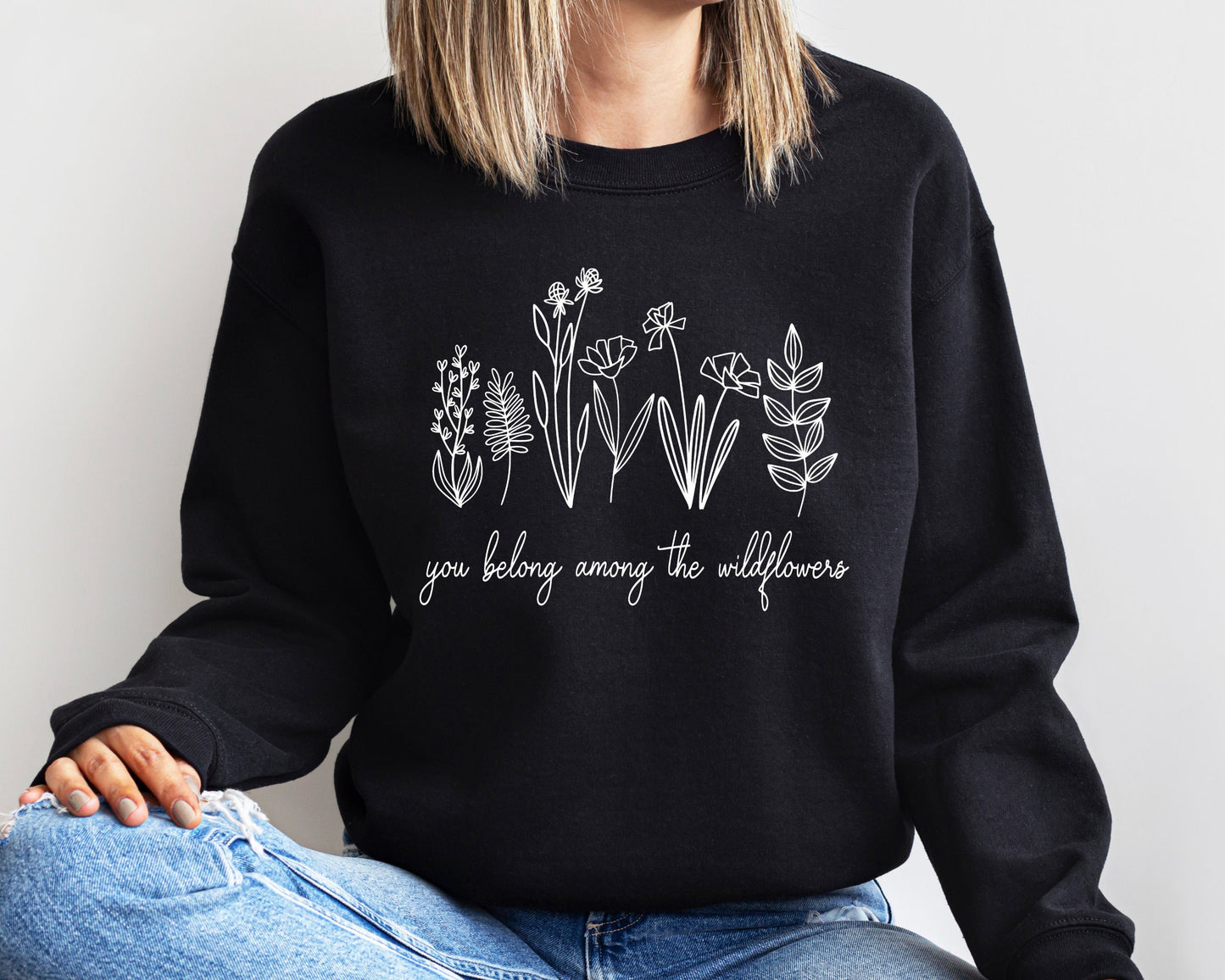 Flower Sweatshirt, Gift for Valentine's Day Flower Sweatshirt, Mothers Day Gift, Gift for Mom, Gift for Grandmother,Girlfriend Flower Hoodie
