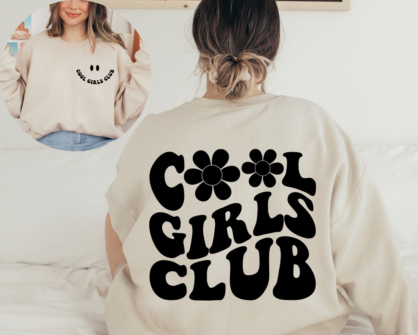Cool Girls Club Printed Front and Back, Cool Girls Hoodie, Cool Girls, Girls Club Sweatshirt, Cool Girls Club Hoodie, Cool Moms Sweater